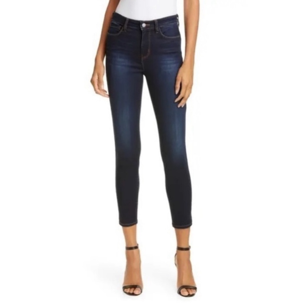 L'AGENCE Avery Skinny High Rise Deep Space Size 25 Designer Minimalist Casual